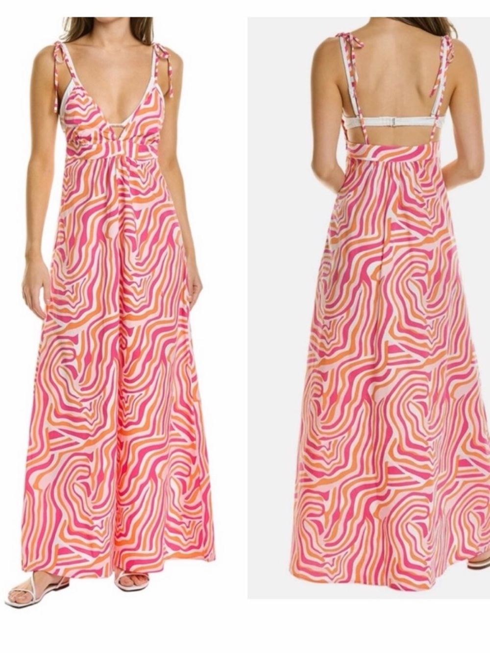 Solid & Striped The Olympia Dress Printed Poplin Abstract Zebra